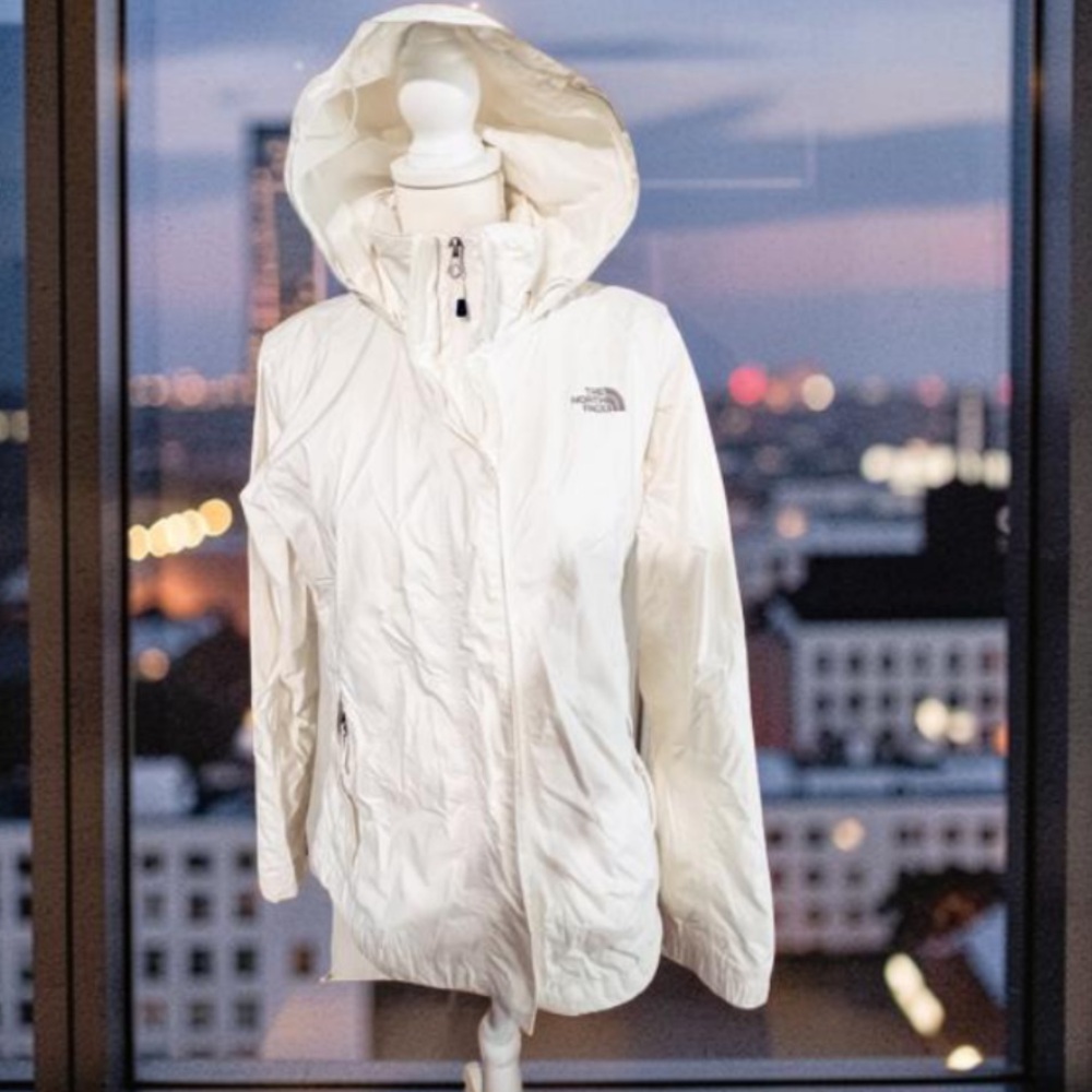 The North Face Women's Hooded Cream Jacket GUC - Picture 11 of 11